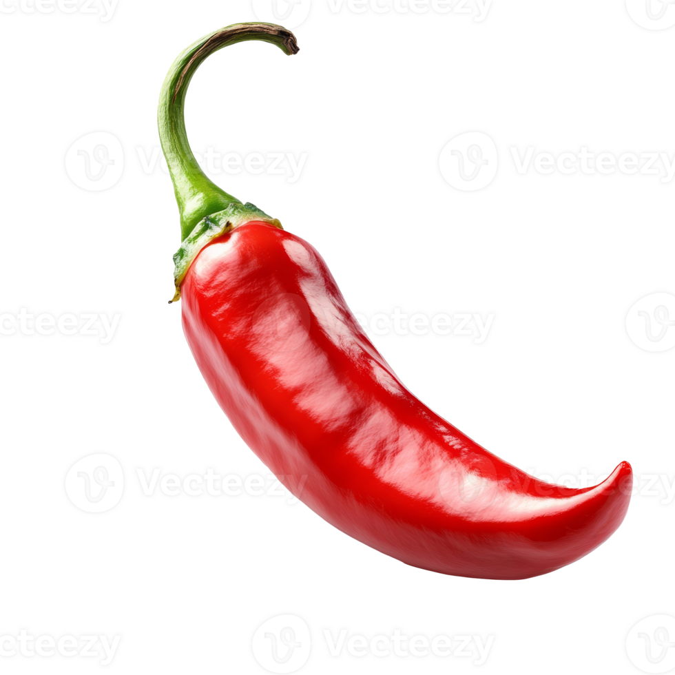 Red chili pepper on white background png