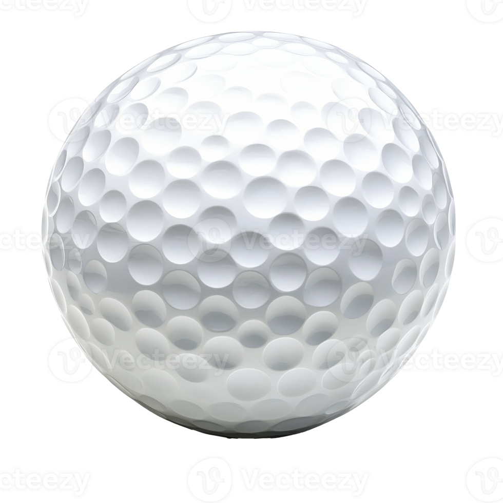 A close up view of a textured golf ball on display png
