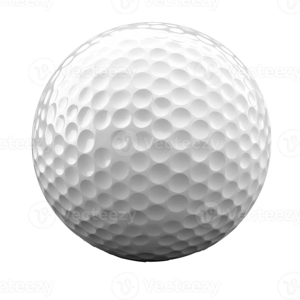 Close up view of a textured white golf ball png
