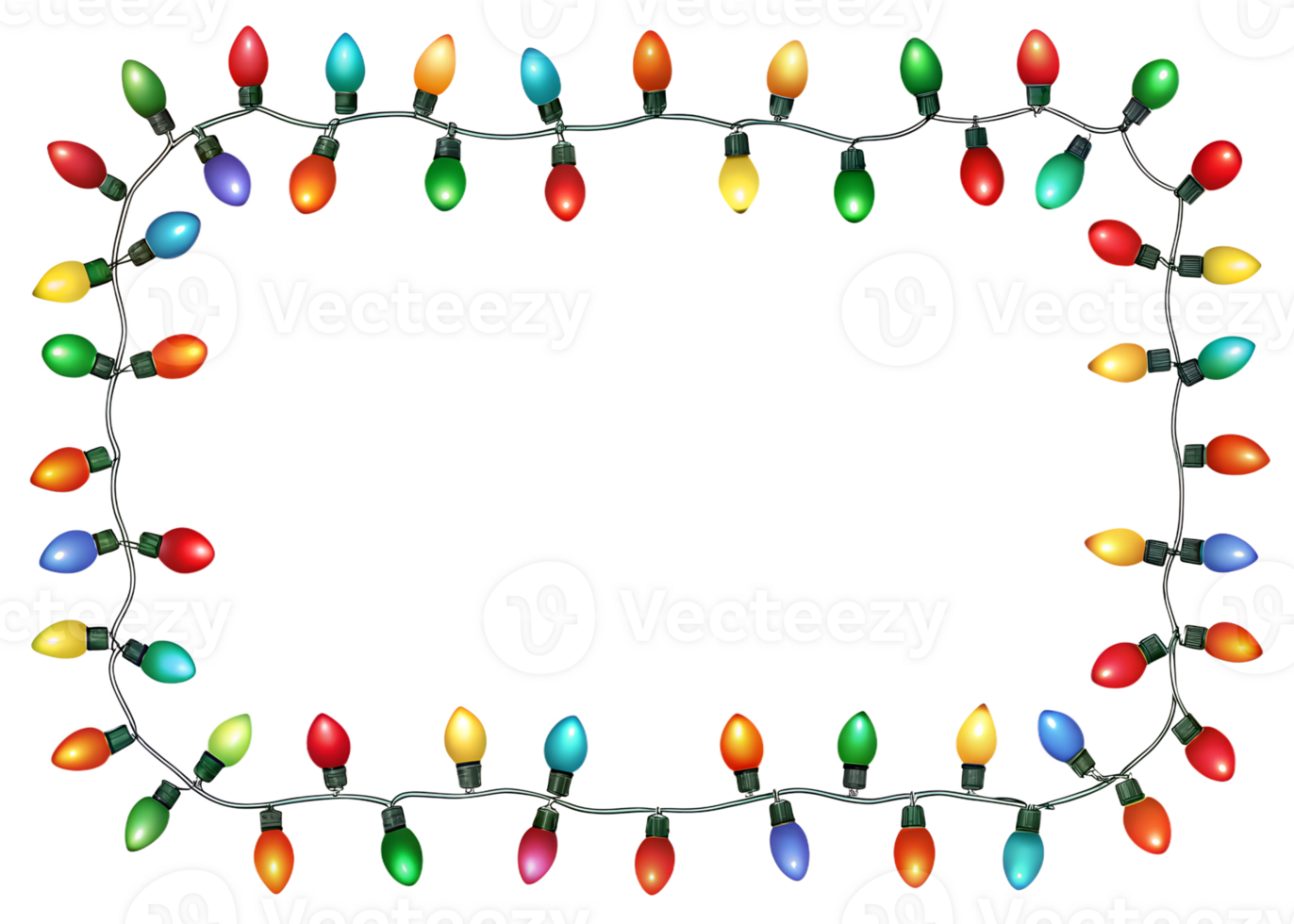 Festive arrangement of colorful lights png