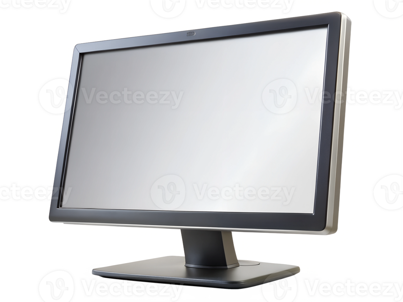 Simple LCD monitor on a desk for office use png