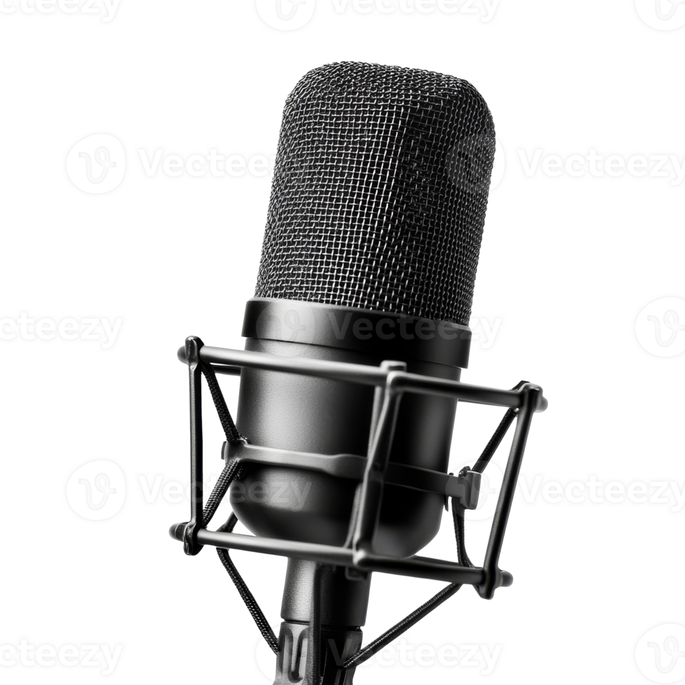 Studio microphone ready for recording session png
