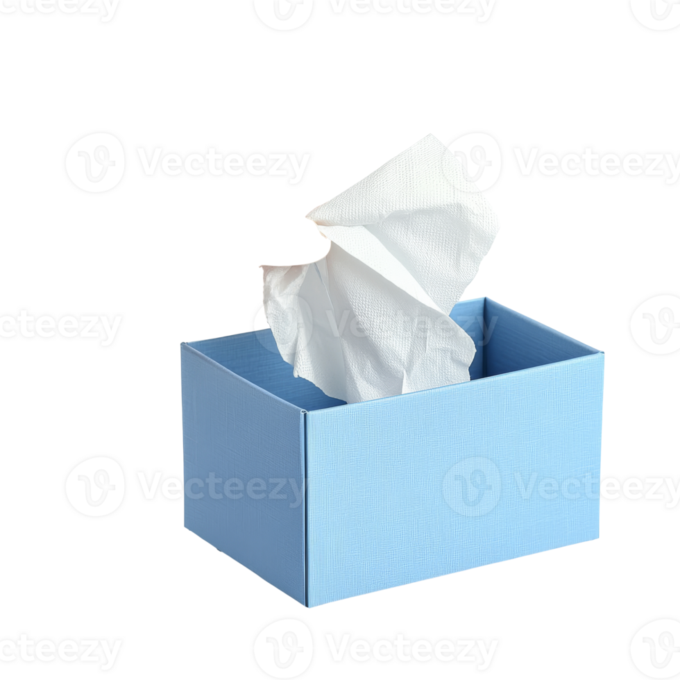 Soft tissues in a blue box on a plain background png