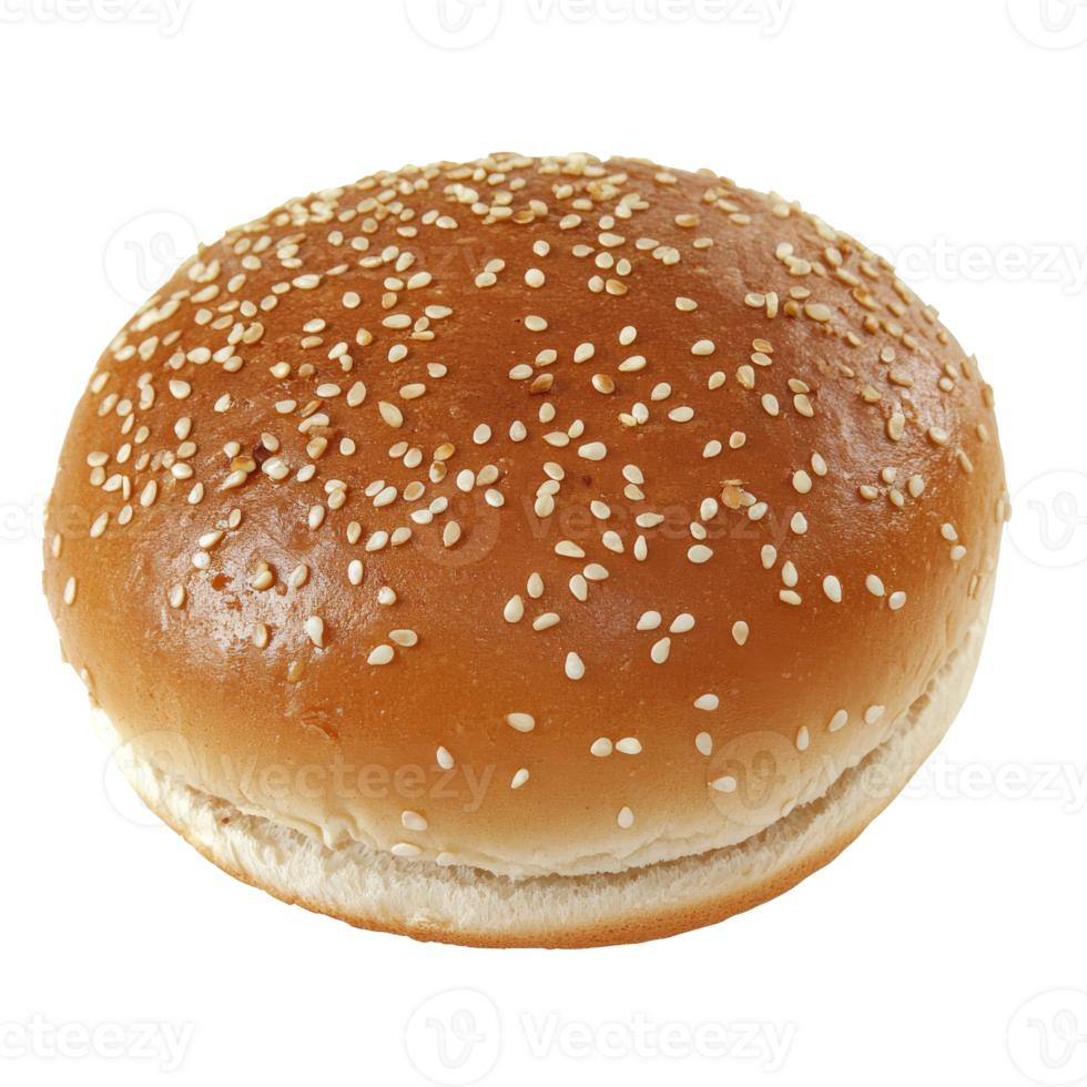 Fresh sesame seed burger bun png