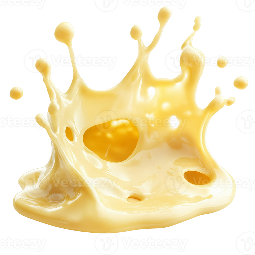 Liquid splash made of yellow substance in motion png