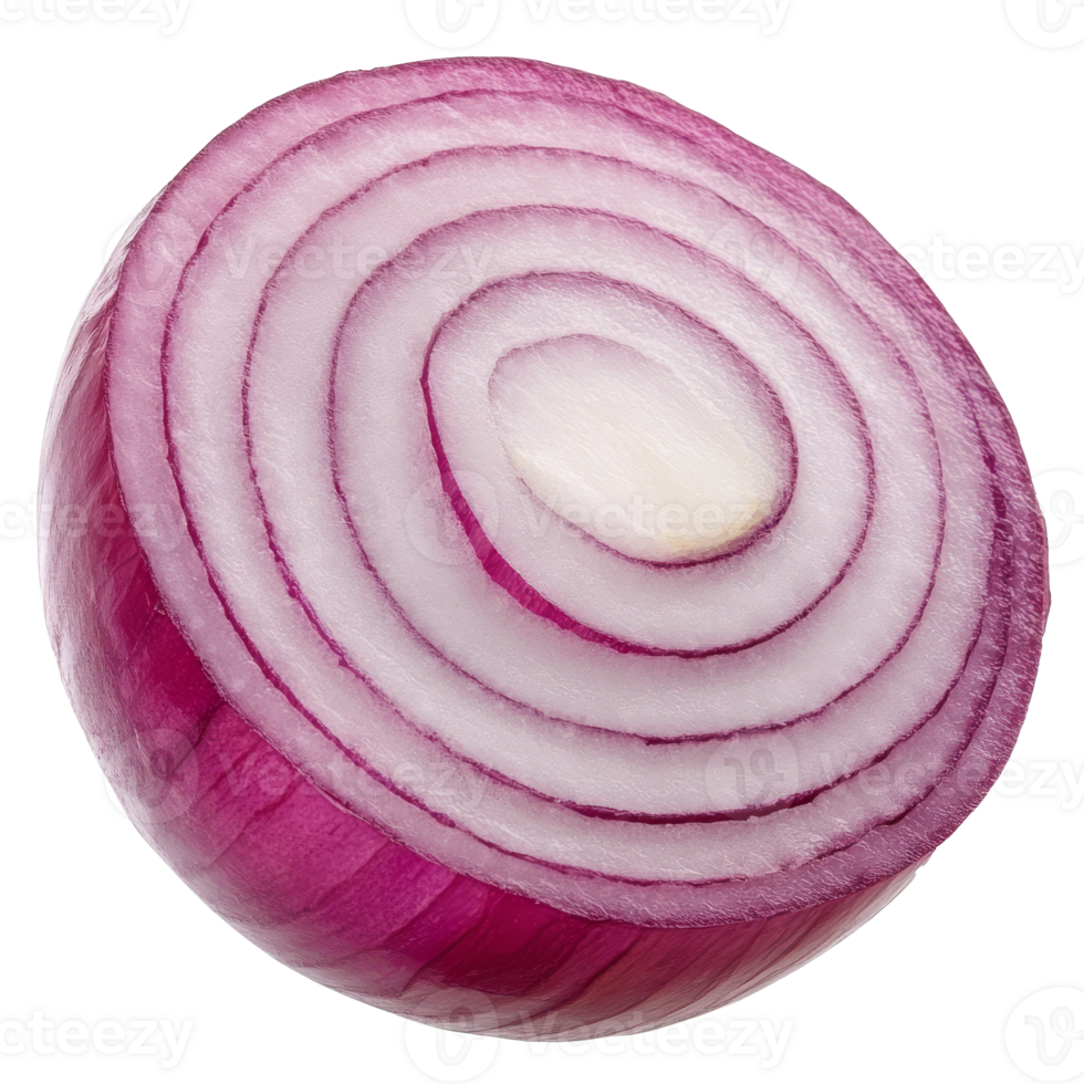Sliced red onion showcasing its layers and texture png