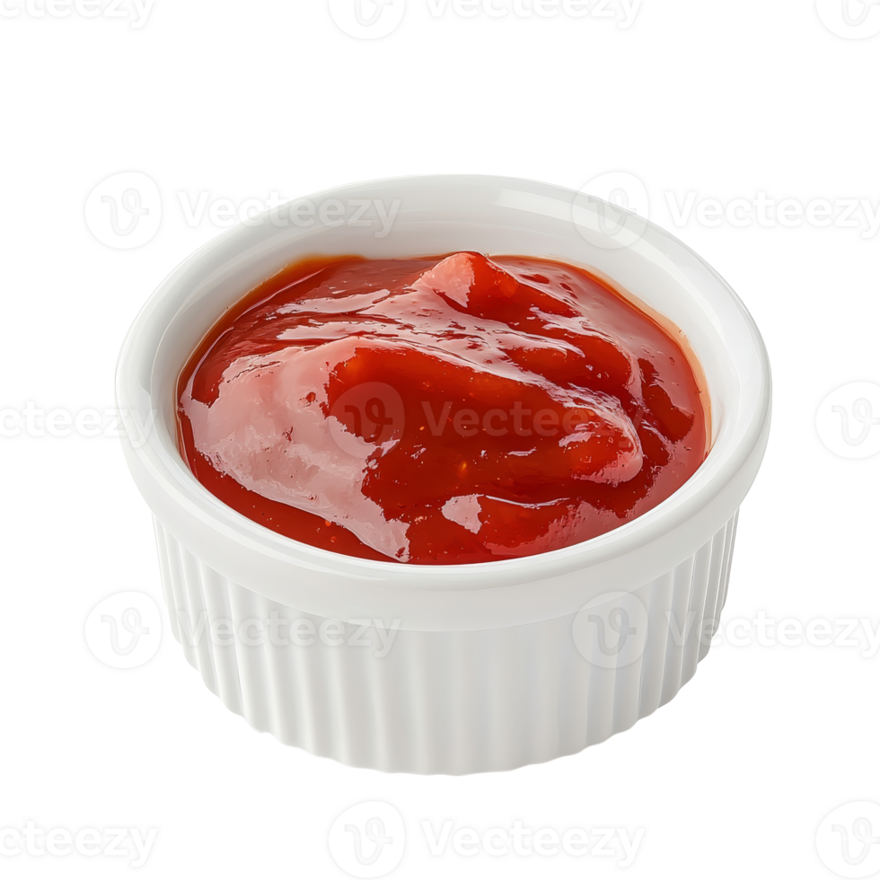 Small bowl of rich red ketchup png