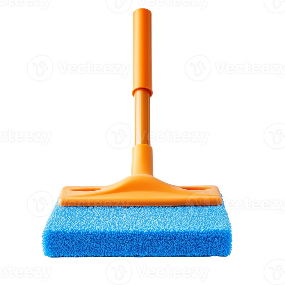 Blue pad cleaning tool with orange handle png