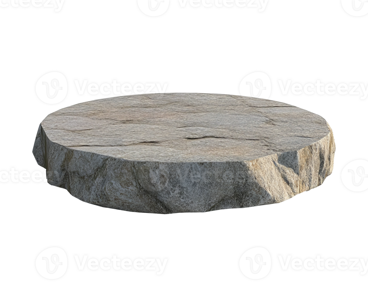 Round stone slab resting on a flat surface outside png