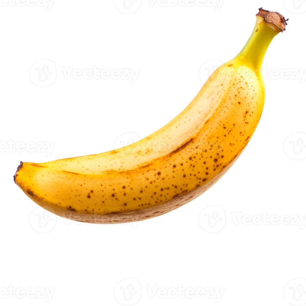 Ripe yellow banana isolated on white background png