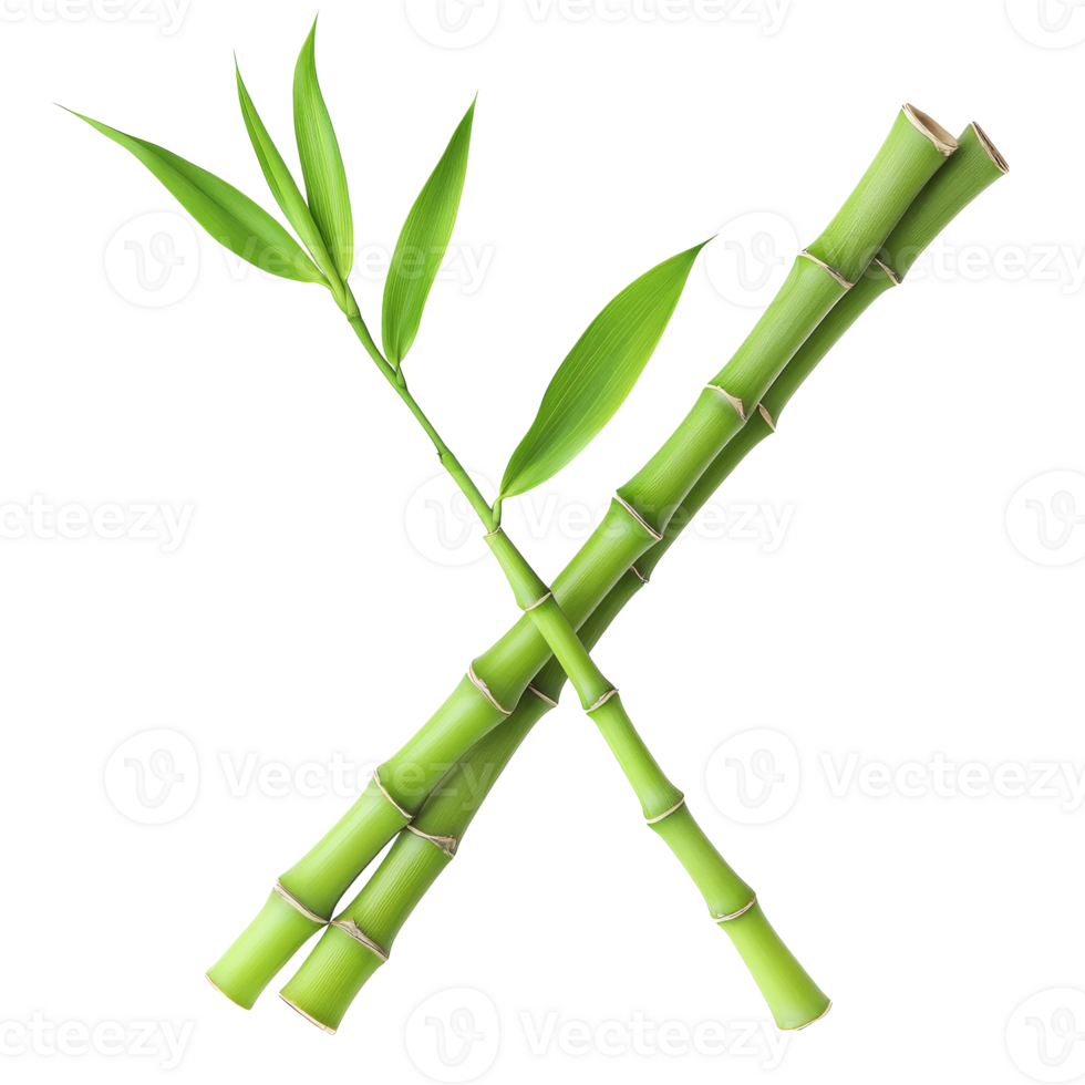 Artistic arrangement of green bamboo png