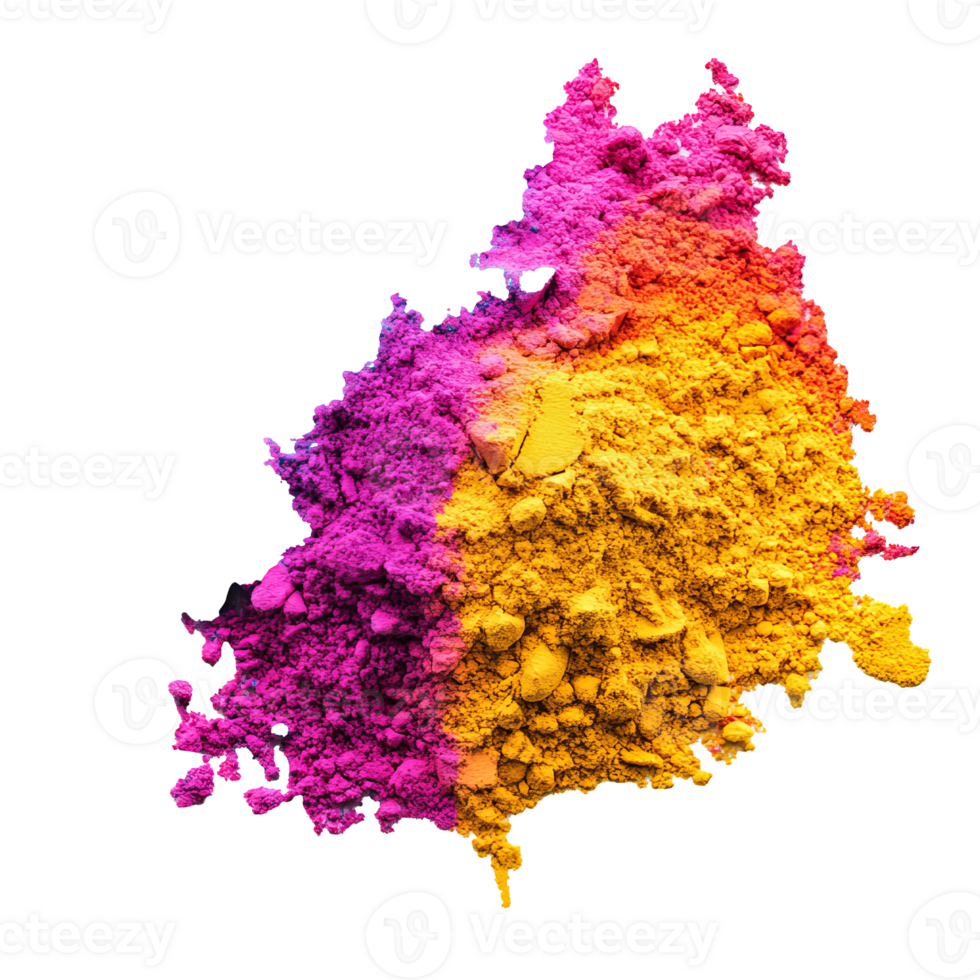 Colorful powders mix in a creative display png