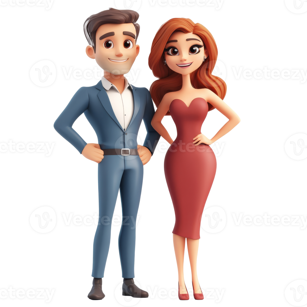 feliz casal posando juntos dentro à moda roupas png
