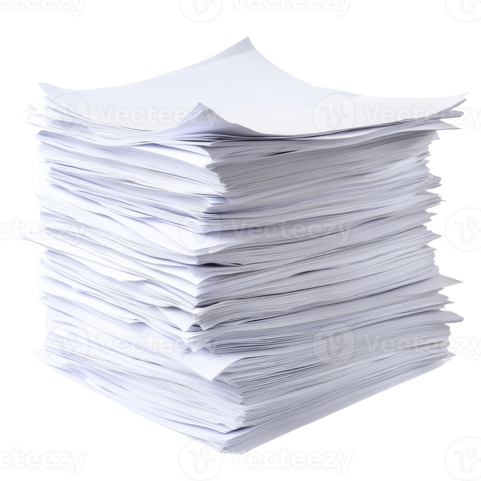 Stack of blank sheets on a white background png