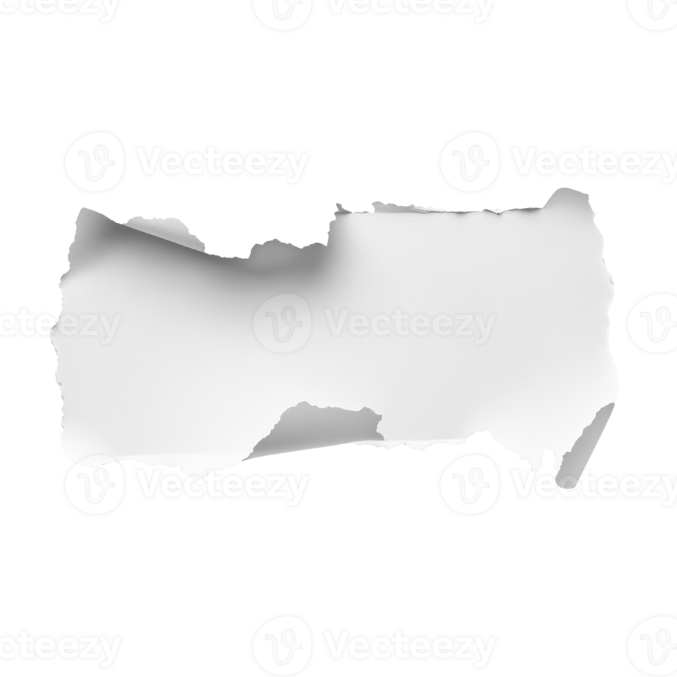 Torn white paper with a subtle gray shadow effect png