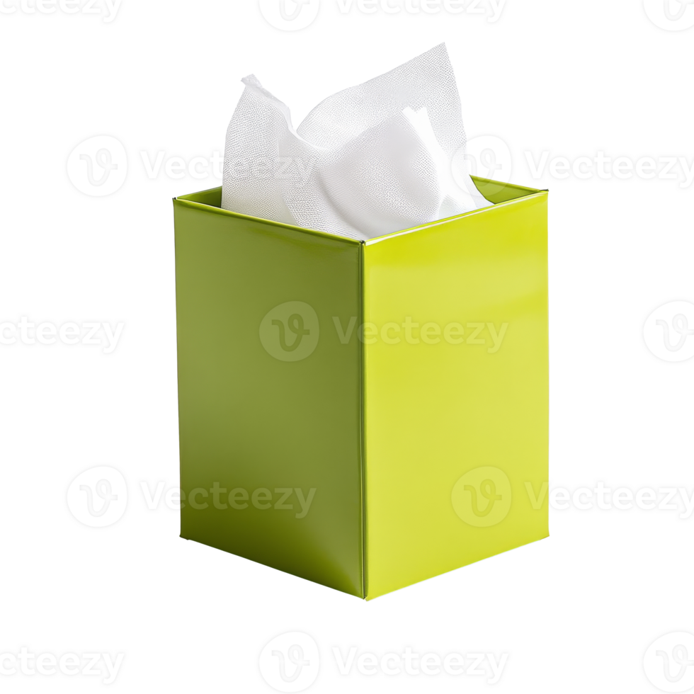 Green tissue box for daily use png