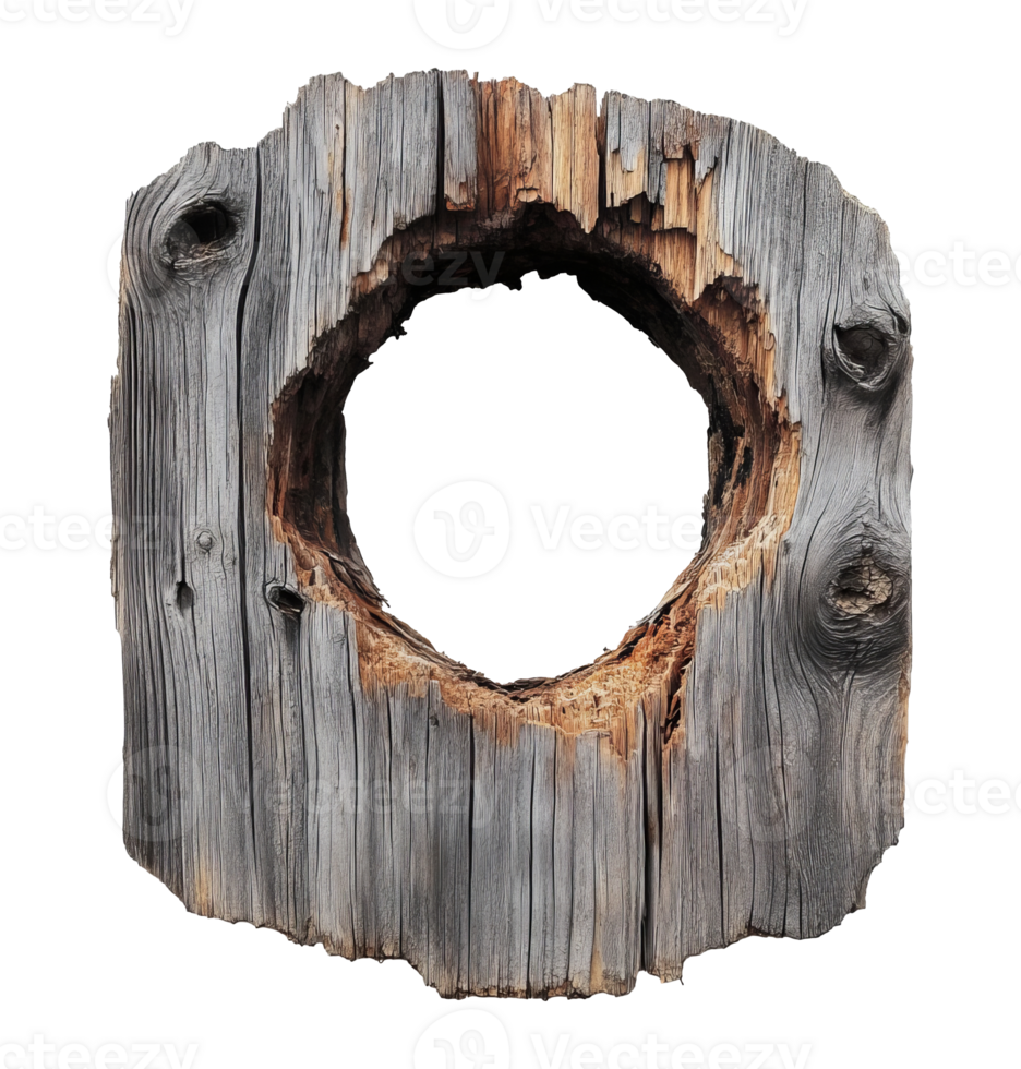 Wooden piece with a central round hole png