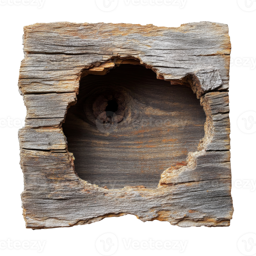 strutturato di legno bloccare con un' naturale buco png