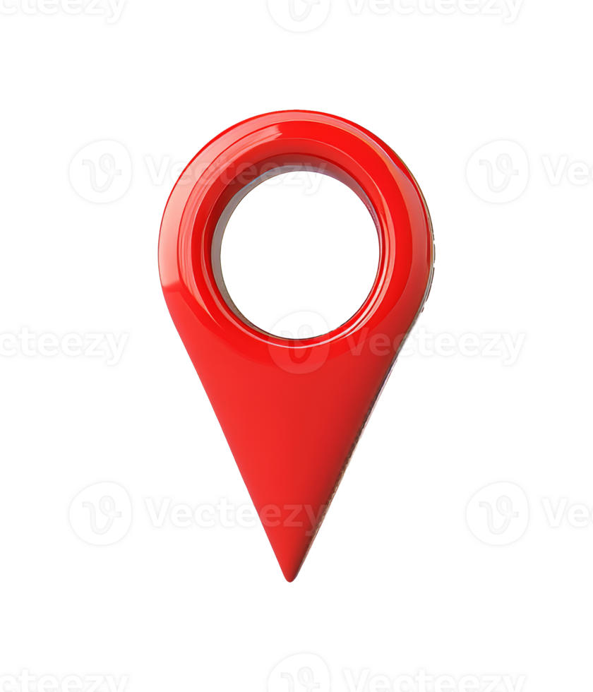 Red location marker on a plain background png