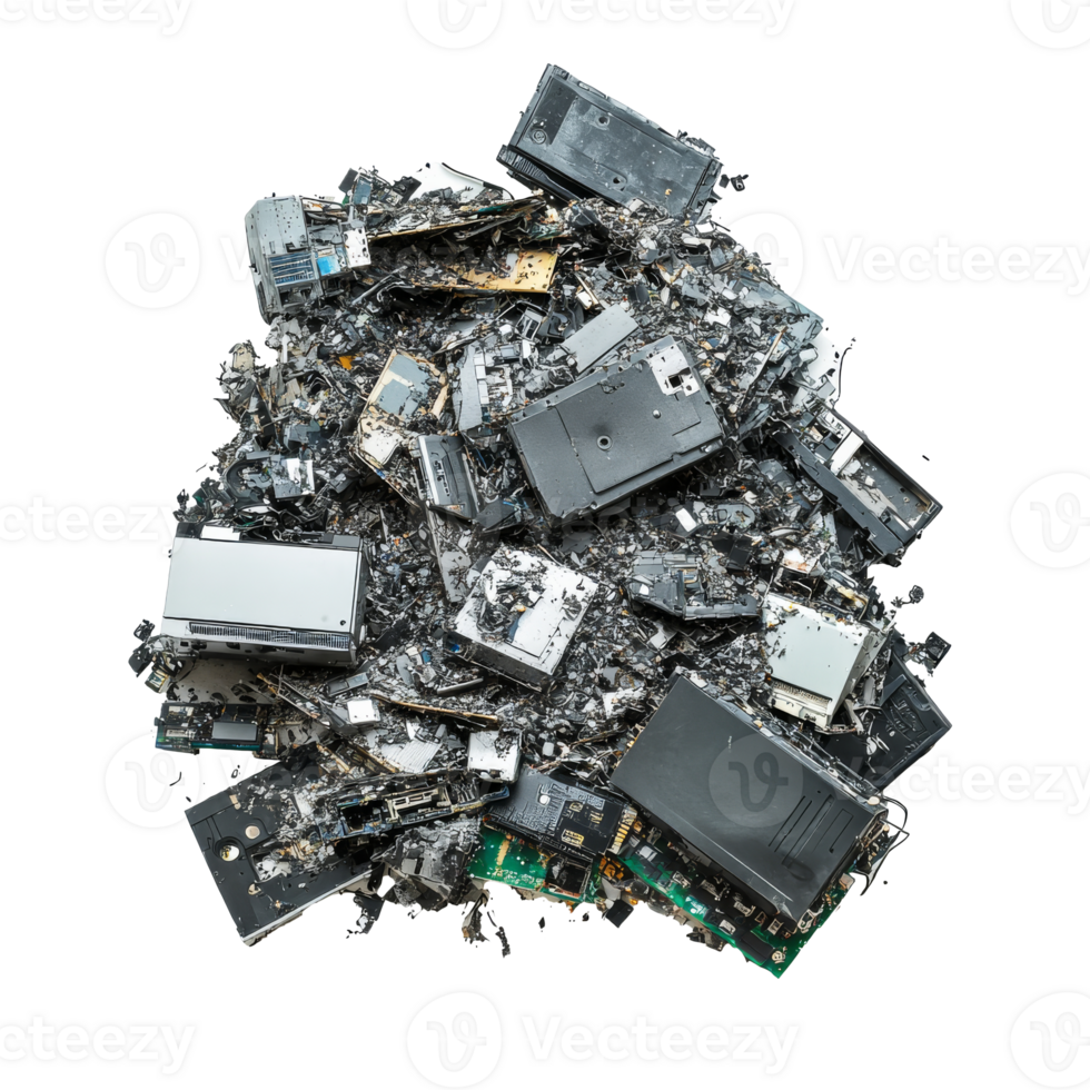 Collected e waste for recycling png