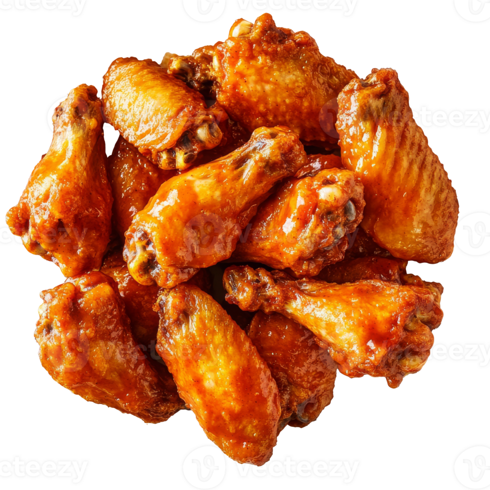 Delicious cooked chicken wings served in a bowl png