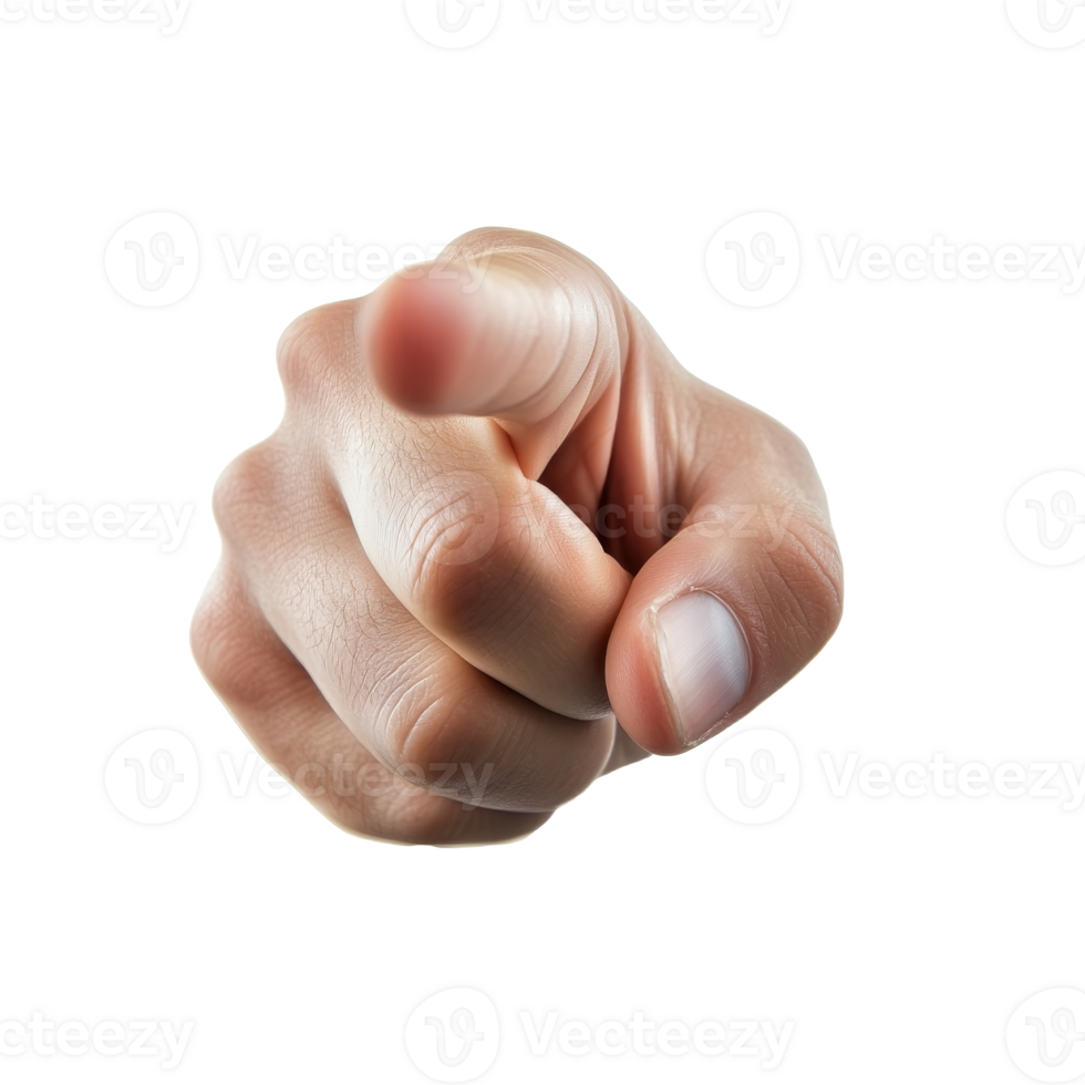 Hand pointing at viewer in bright light png