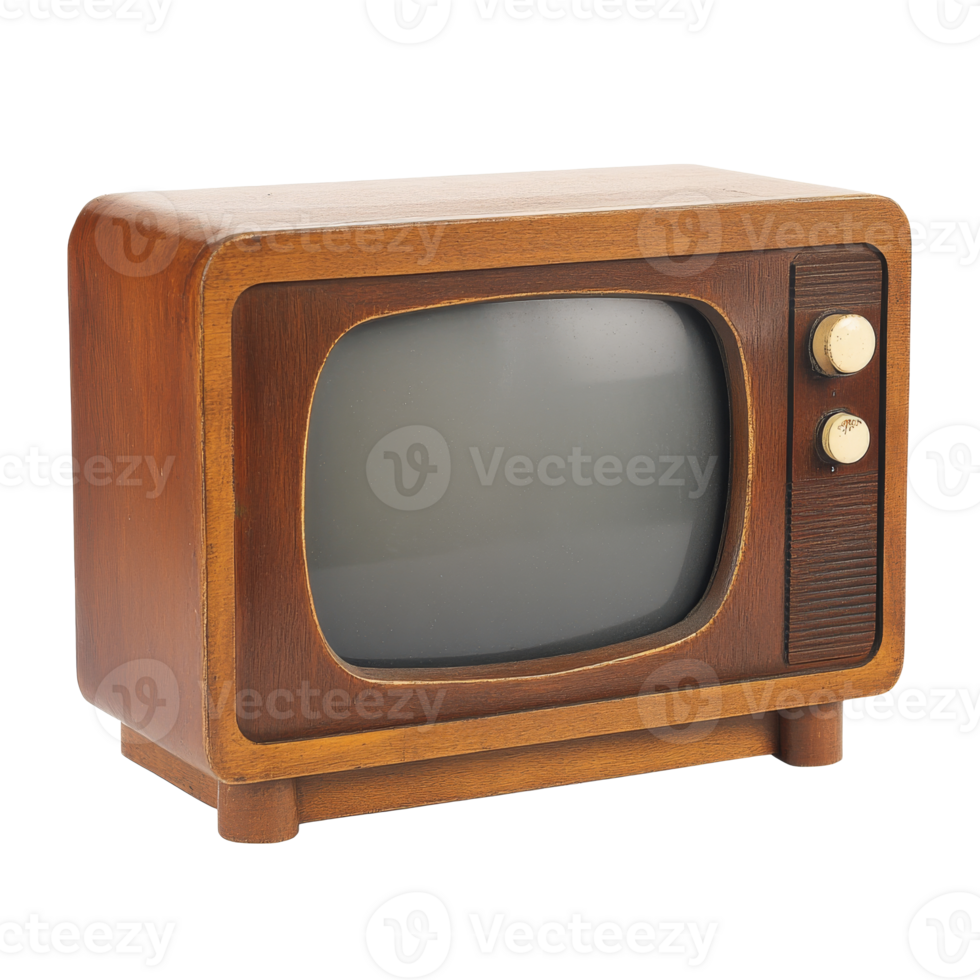 Mid 20th century wooden TV set png