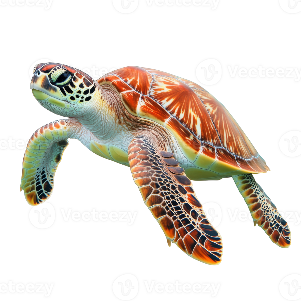 Sea turtle swimming gracefully in clear waters png