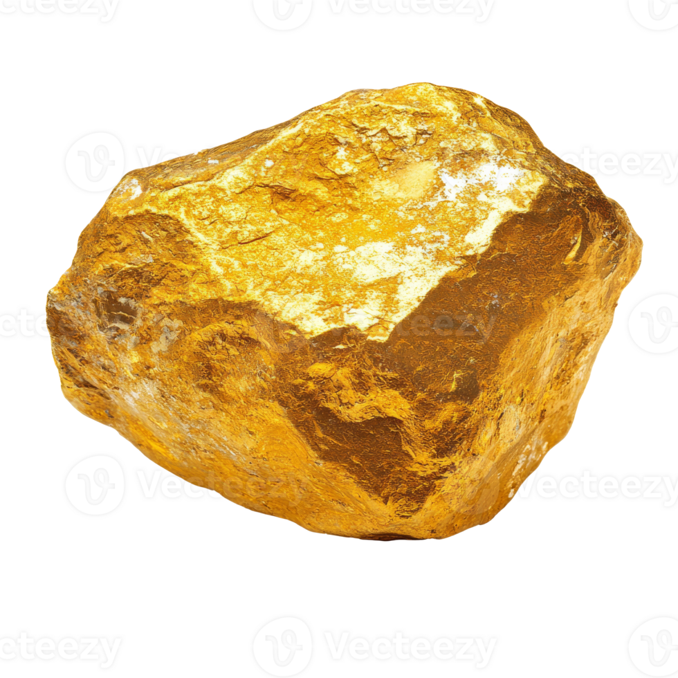 Large gold nugget found in a river setting png