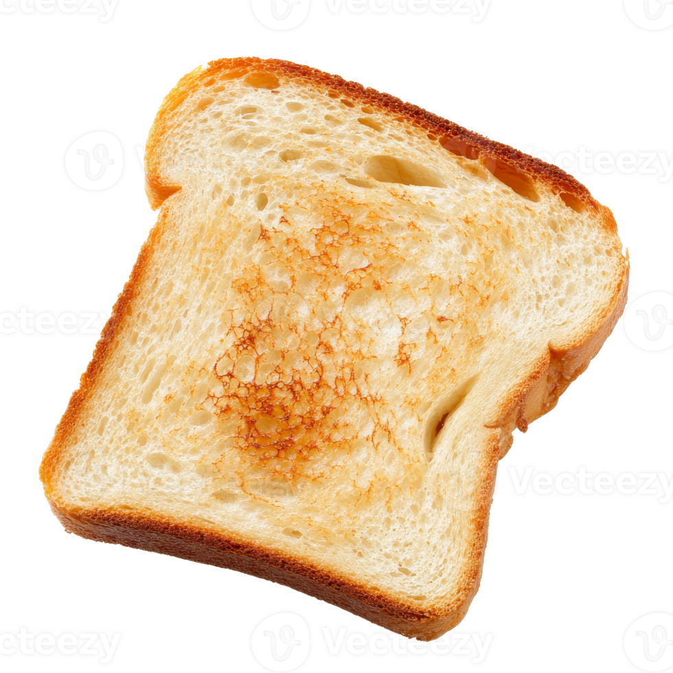 Toasted bread slice with even golden brown texture png