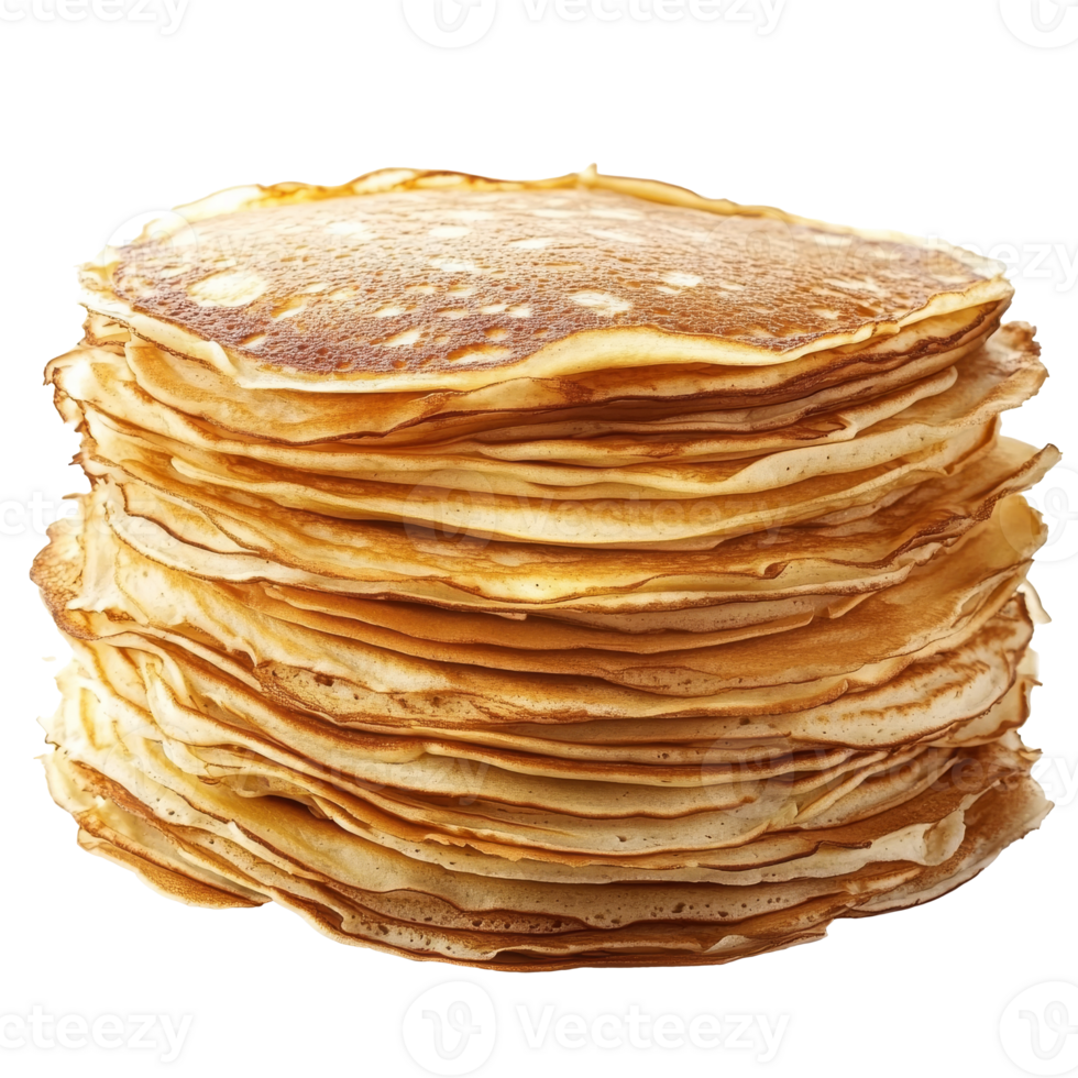 Fresh pancakes on white background png