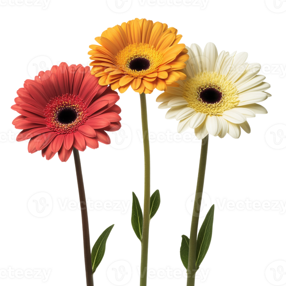 Vibrant indoor gerbera daisies png