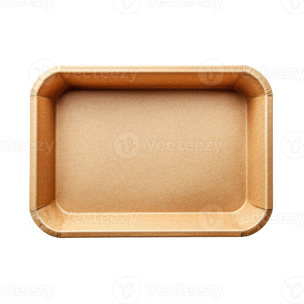 Brown rectangular tray on a plain background png