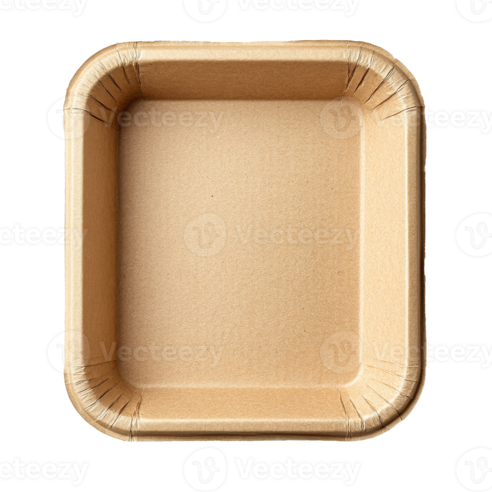 Rectangular cardboard tray for food service use png
