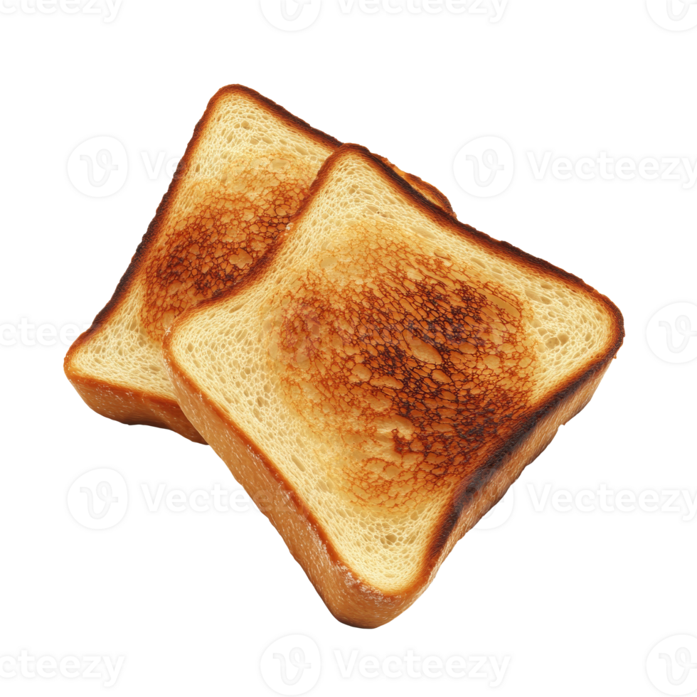 Toasted bread with golden crust png