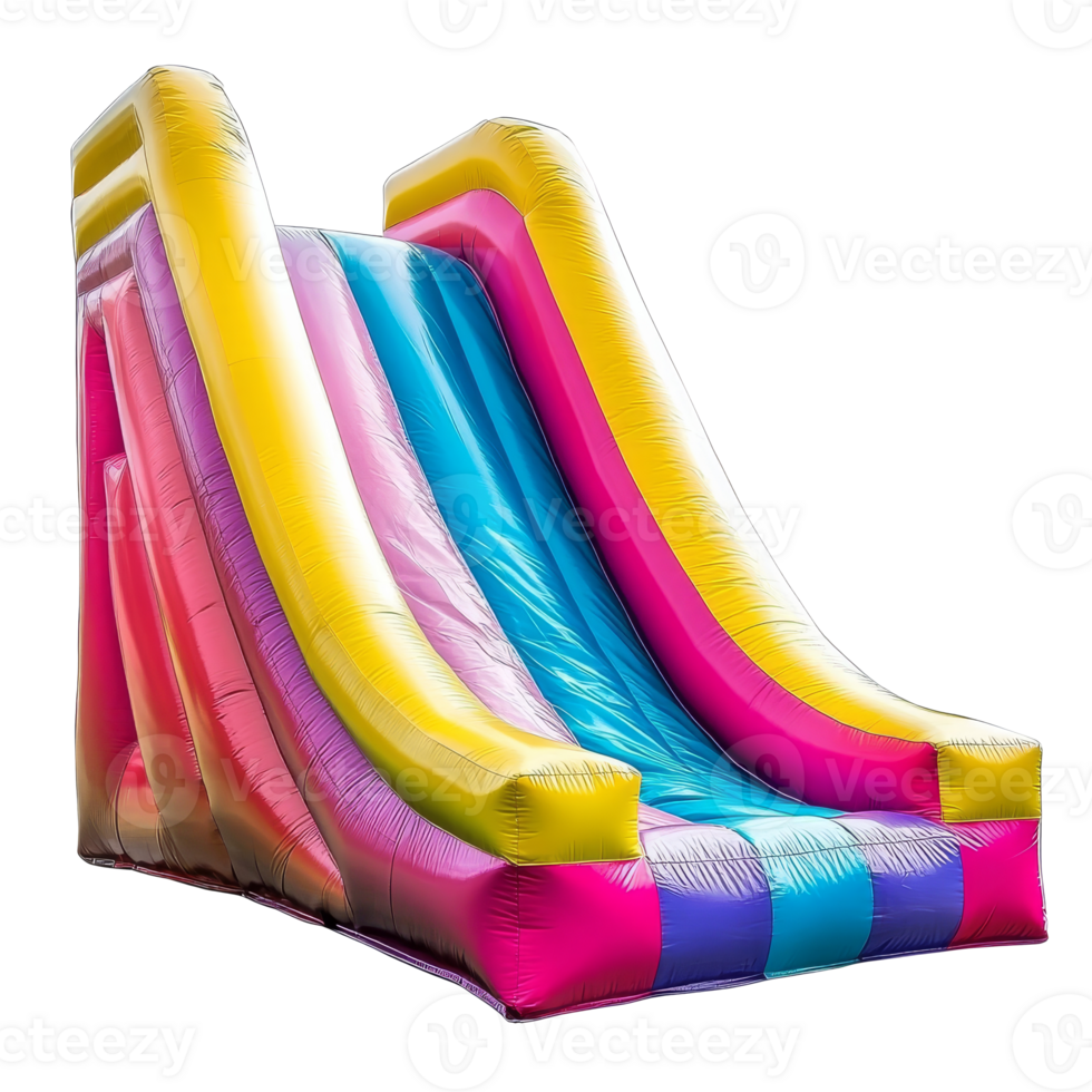 Colorful inflatable summer slide png