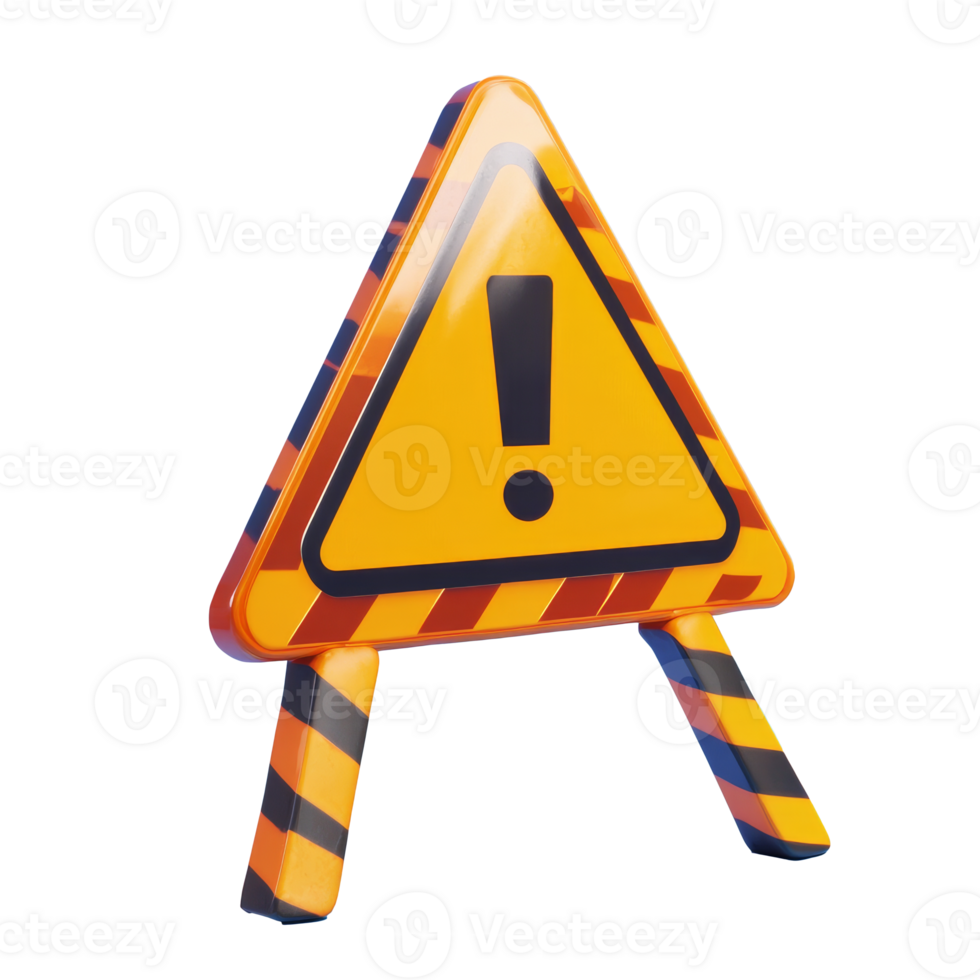 Caution sign in vibrant colors for hazard warnings png