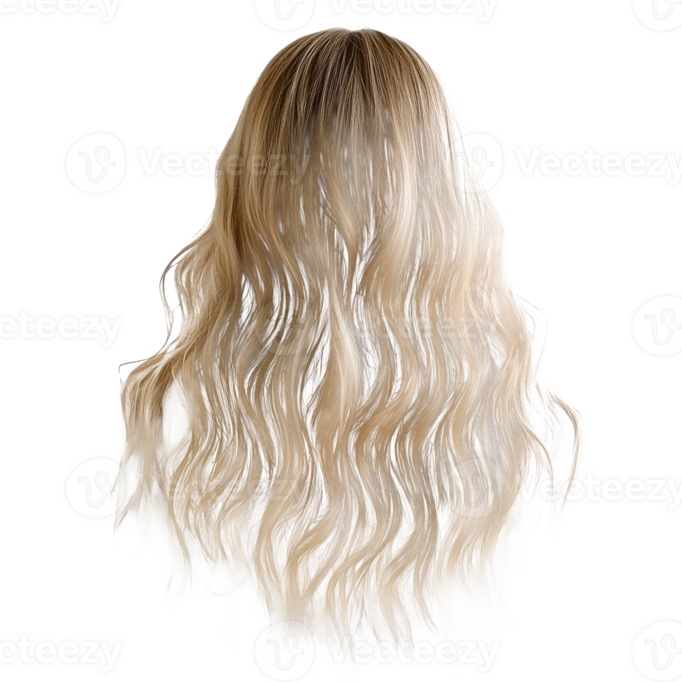 Soft blonde wavy hairstyle png