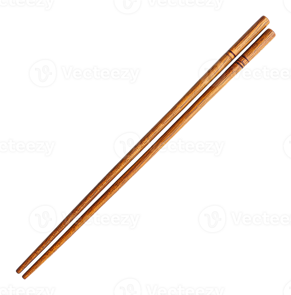 Wooden chopsticks resting on a table surface png