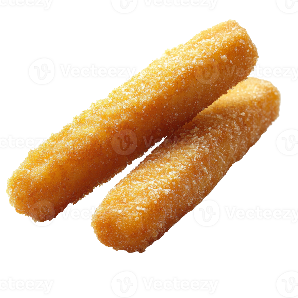 Crispy golden fish sticks served with tartar sauce png