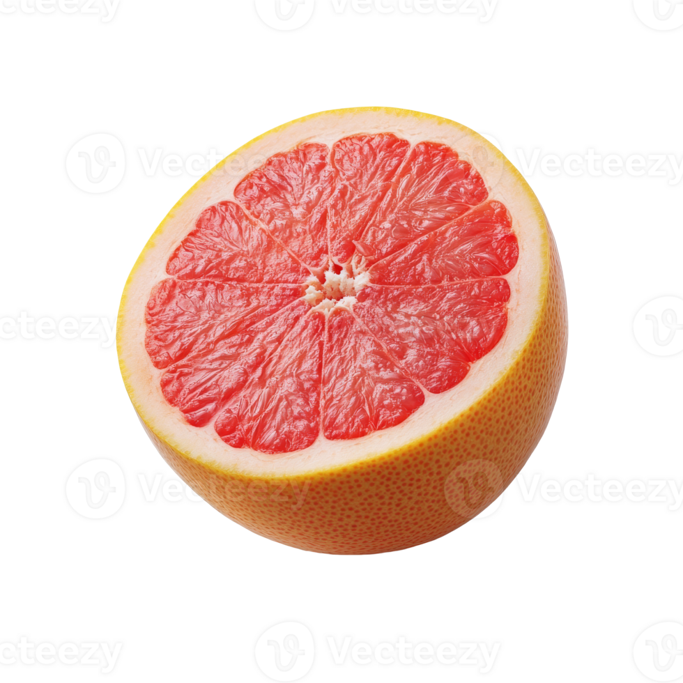 Sliced grapefruit showcasing vibrant red flesh png