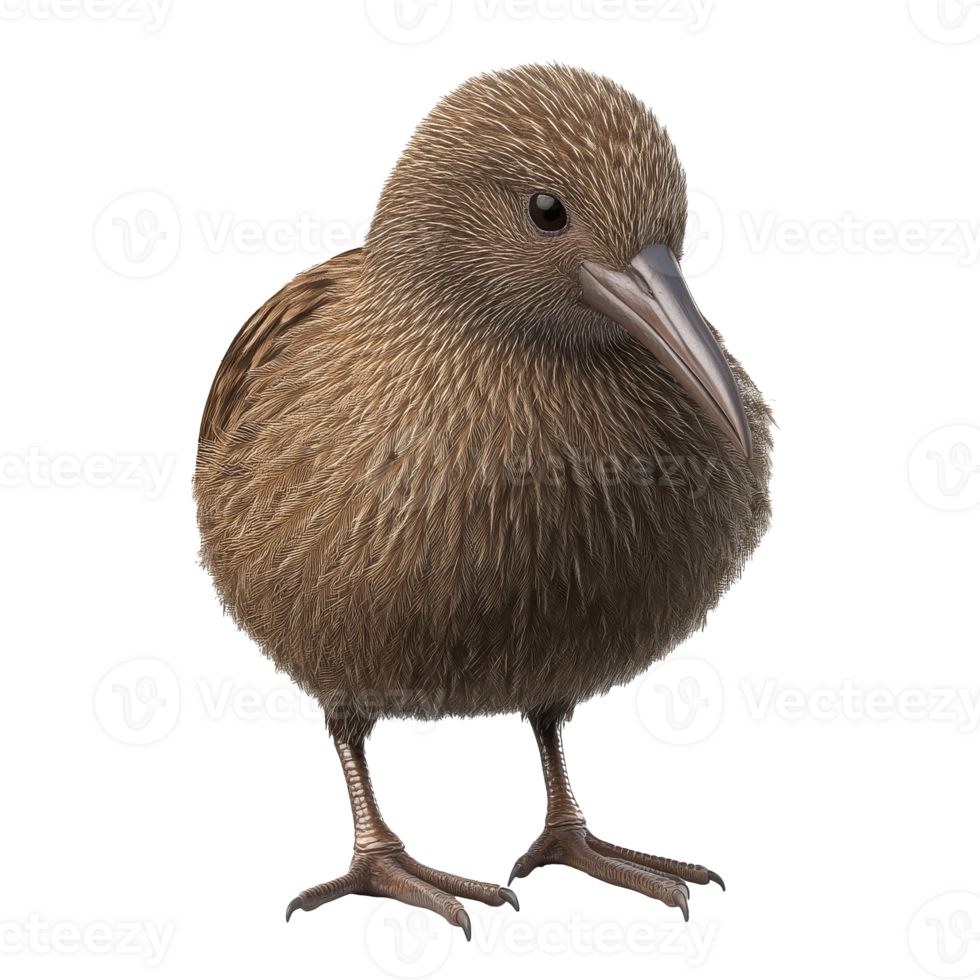 Kiwi bird standing upright in a natural setting png