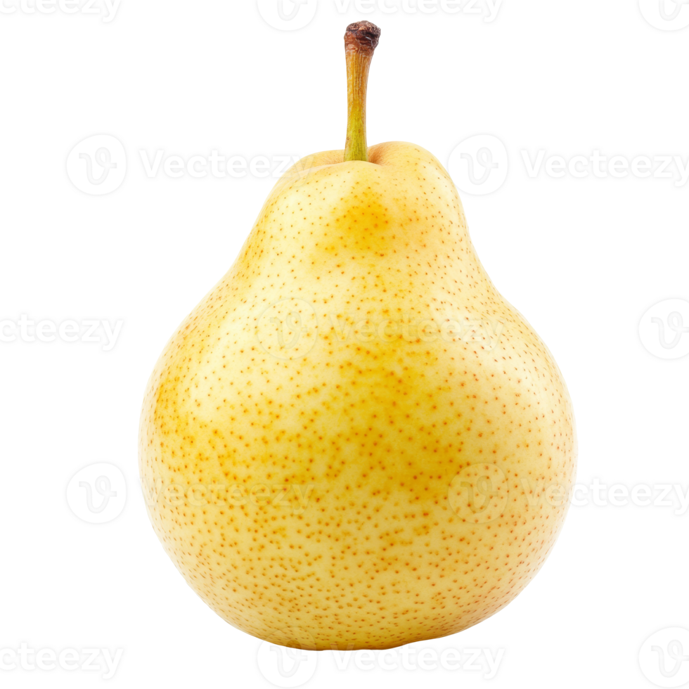 Yellow pear with speckles on a plain background png