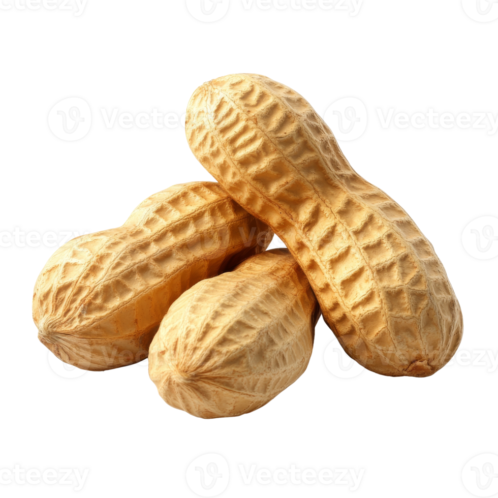 Peanuts in shells on white background png