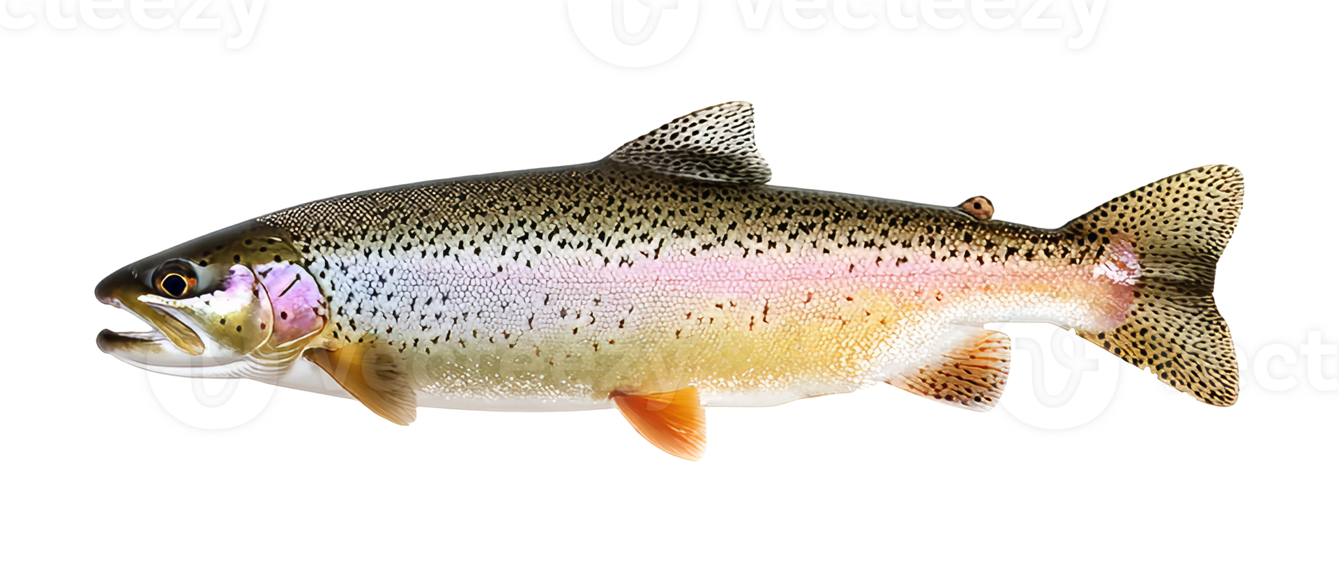 Rainbow trout on a white background png