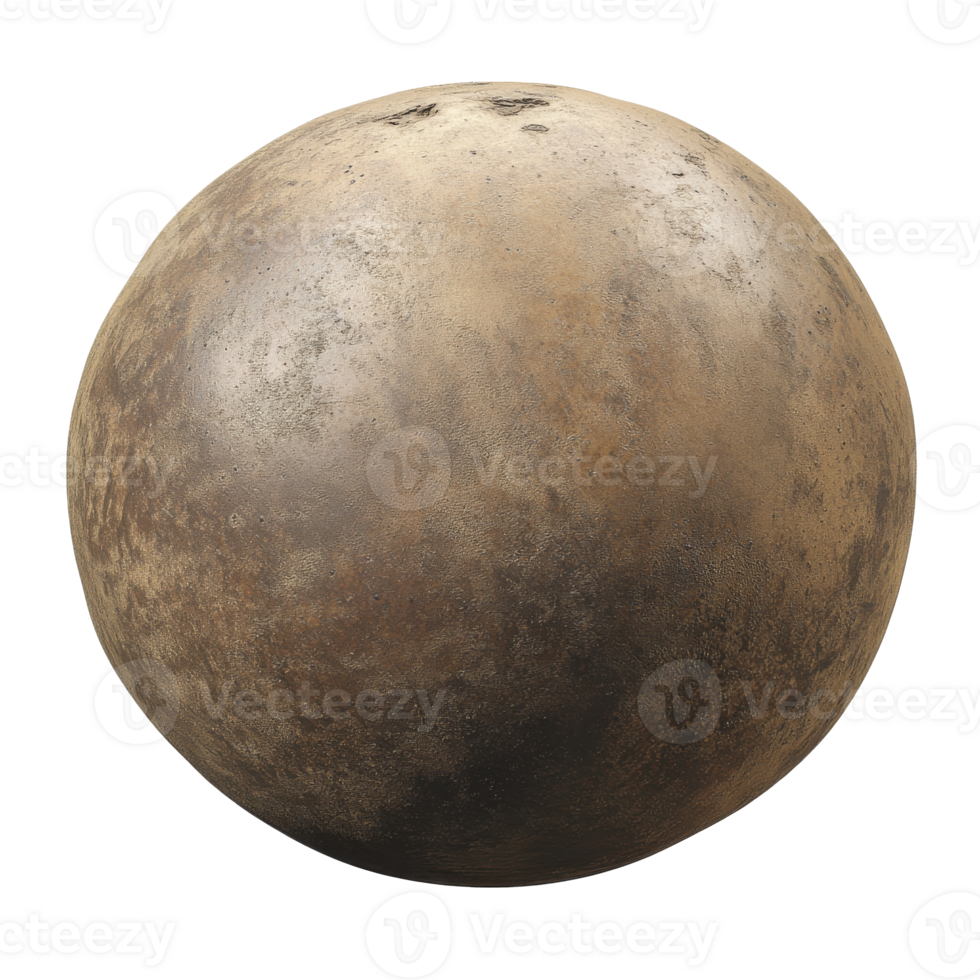 Rustic sphere on white background png
