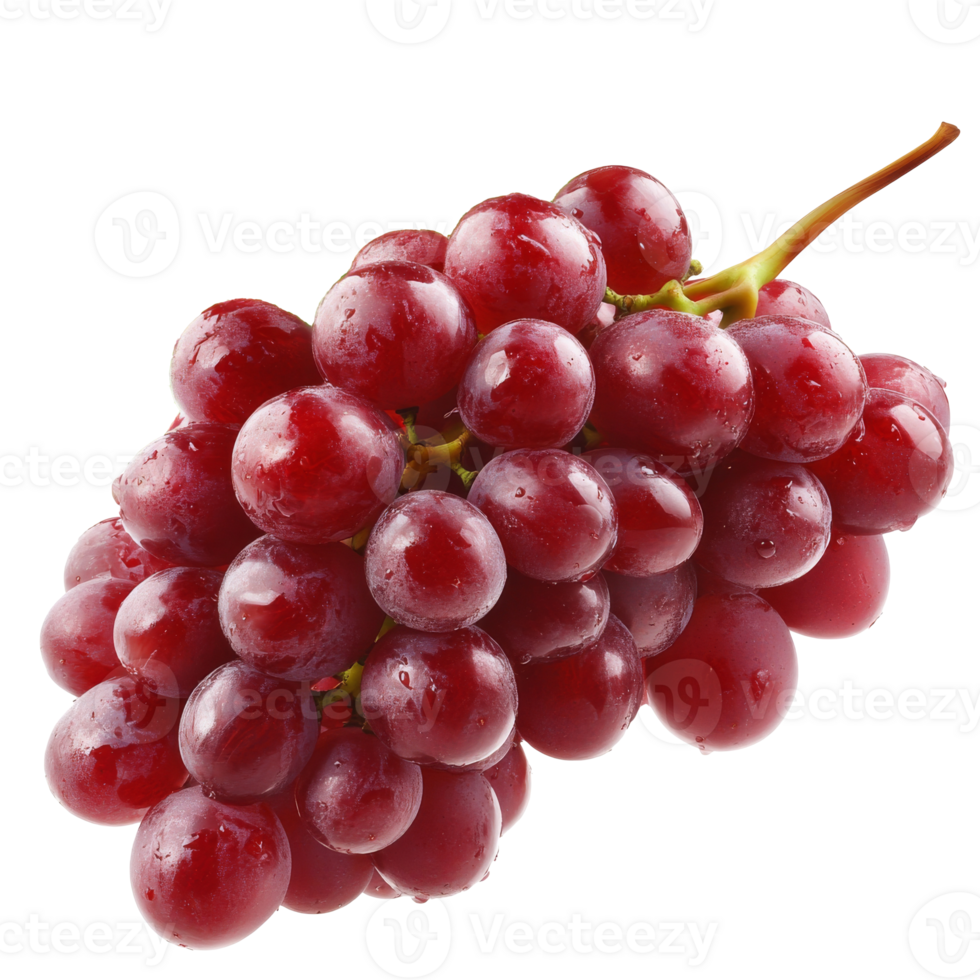 Fresh red grapes with droplets of water on them png