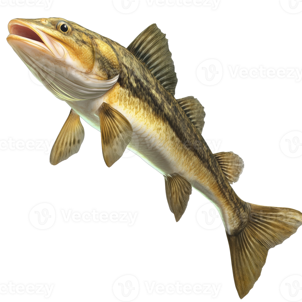 Largemouth bass swimming in clear water habitat png