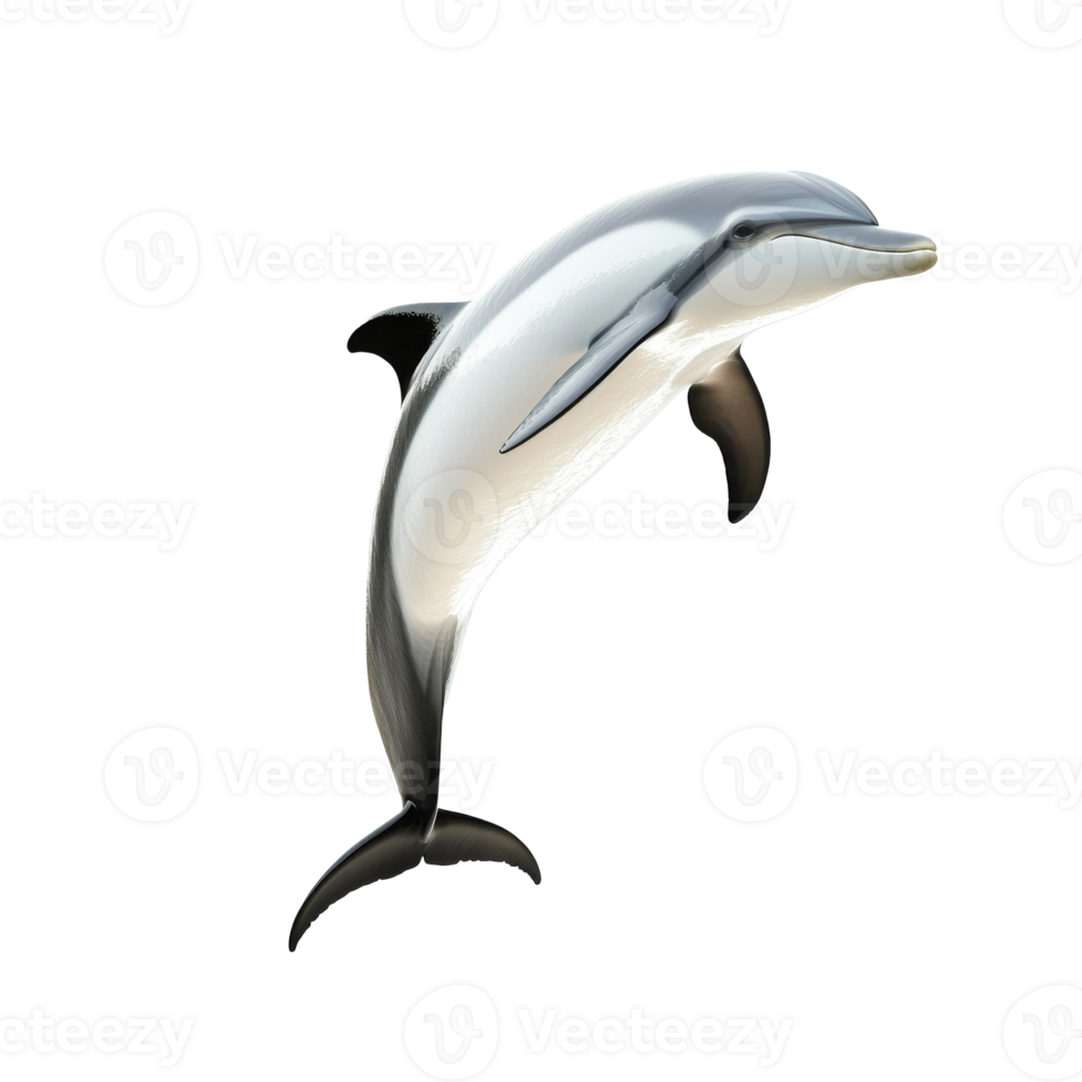 Dolphin swimming gracefully in clear ocean waters png