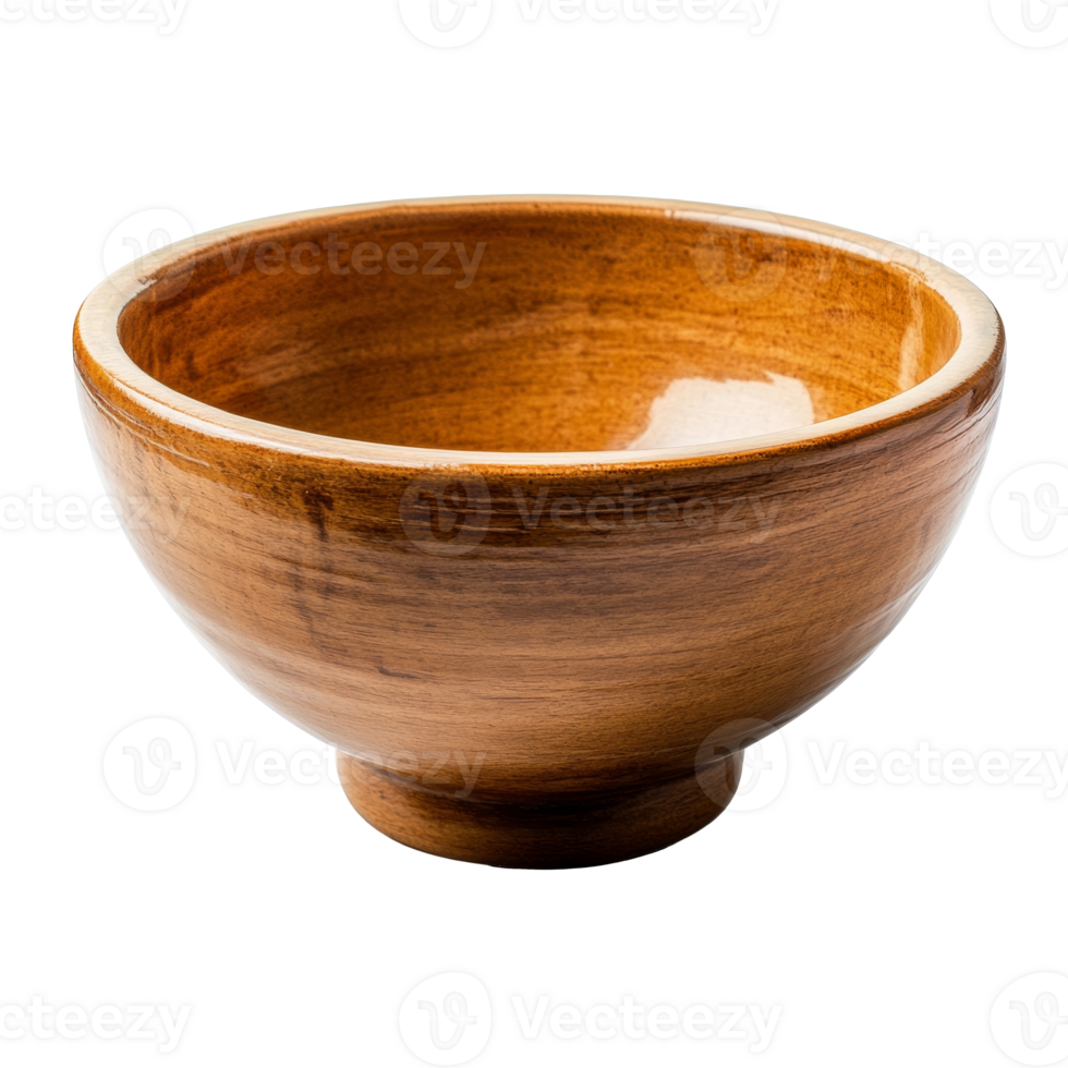 Beautiful wooden bowl crafted from natural wood png
